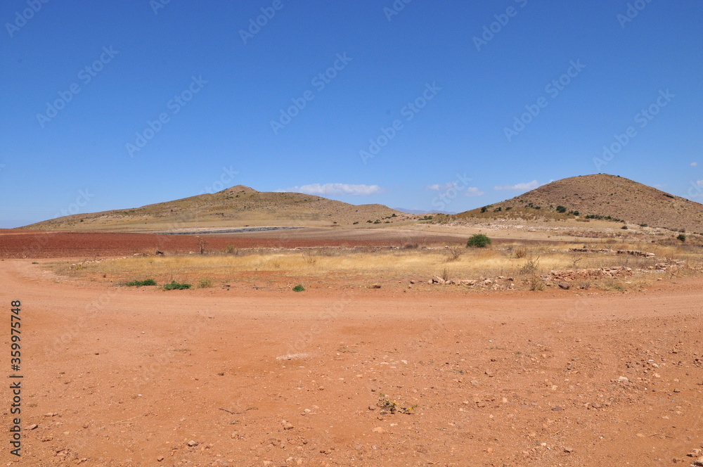 Western style landscape, Cabo de Gata, Rodalquilar, Almeria, Spain Western style landscape, Cabo de Gata, Rodalquilar, Almeria, Spain