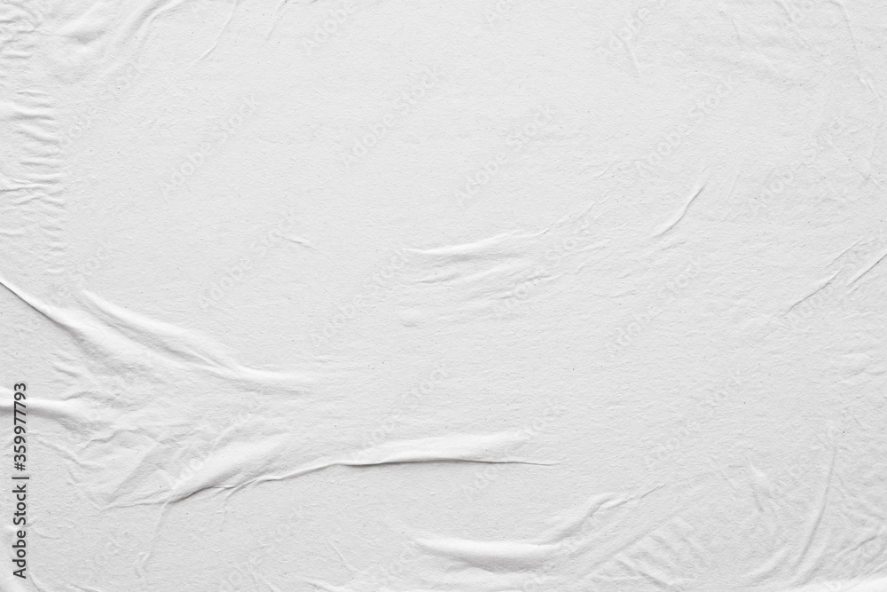 Blank white crumpled and creased paper poster texture background Blank white crumpled and creased paper poster texture background