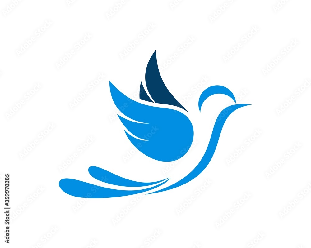 Abstract pigeon with blue colors Abstract pigeon with blue colors