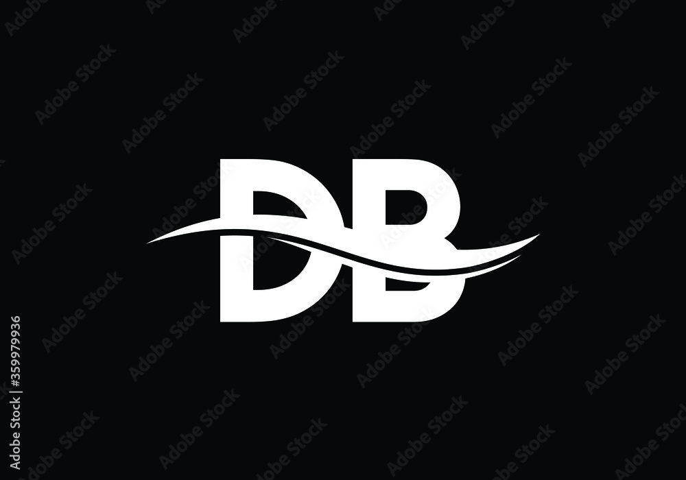 Initial Monogram Letter D B Logo Design Vector Template. D B Letter Logo Design Initial Monogram Letter D B Logo Design Vector Template. D B Letter Logo Design