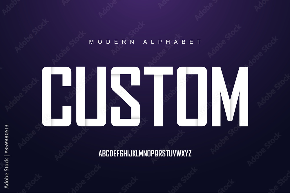 Modern alphabet font set. Typography modern style display font. Premium Vector