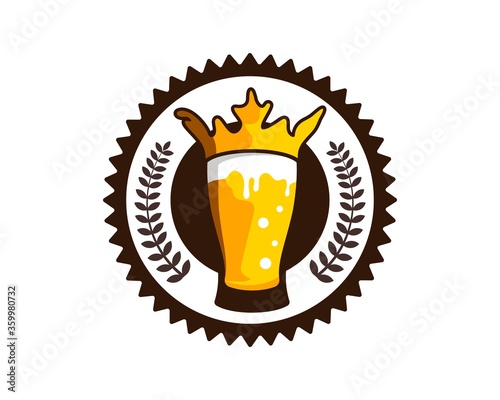 Circle shape with king beer inside