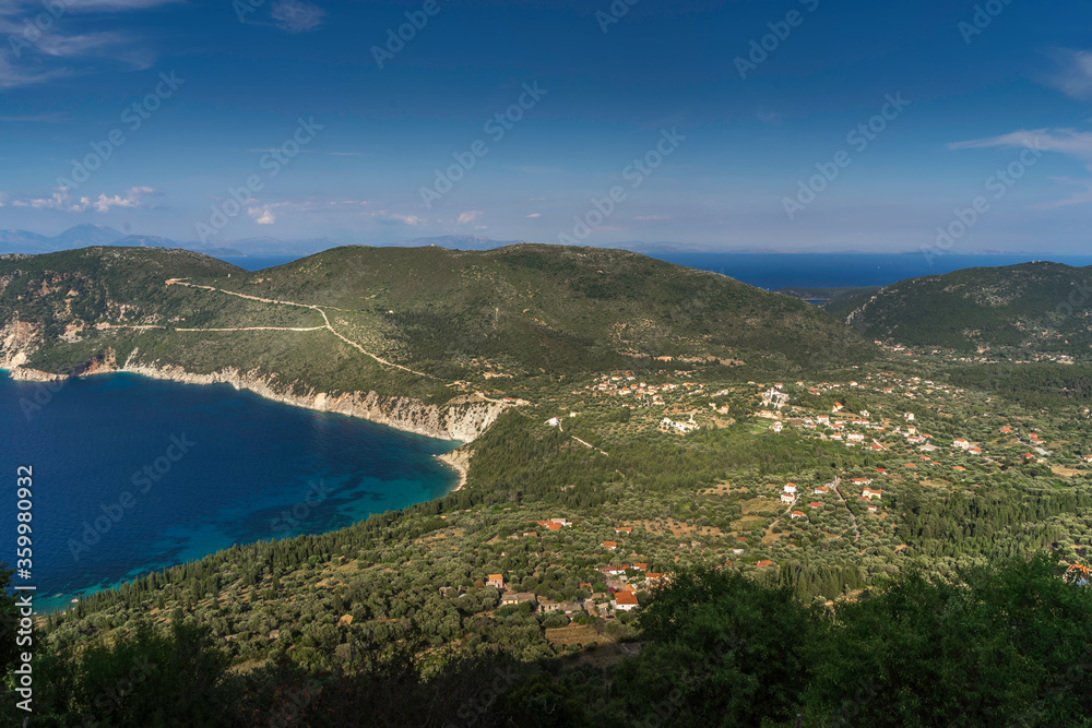 View from Exogi village, Ithaka island, Greece