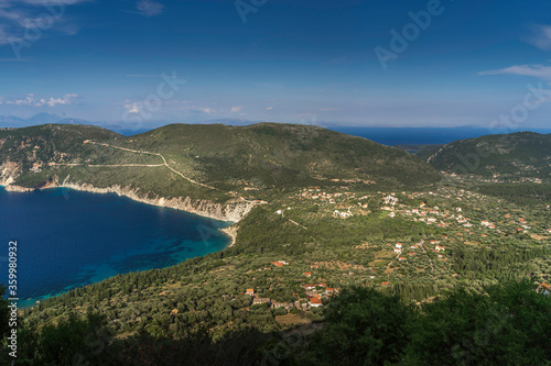 View from Exogi village, Ithaka island, Greece photo