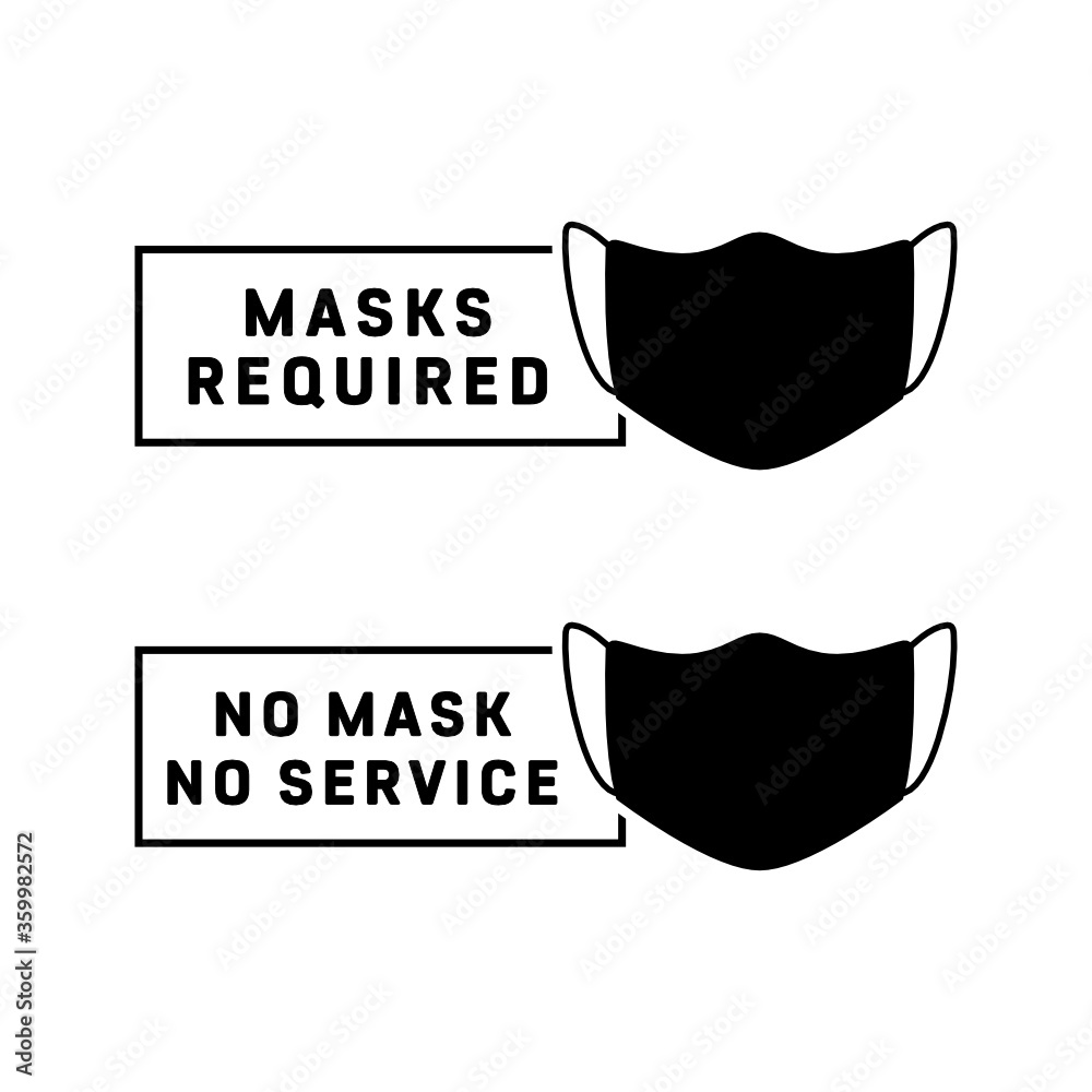Masks Required, No Mask No Service, N95 Mask, KF94 Mask, Disposable