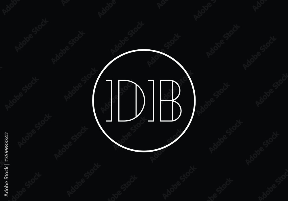Initial Monogram Letter D B Logo Design Vector Template. D B Letter Logo Design Initial Monogram Letter D B Logo Design Vector Template. D B Letter Logo Design