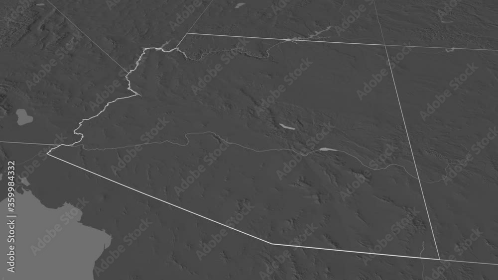 Arizona, state with its capital, zoomed and extruded on the bilevel map of United States in the conformal Stereographic projection. Animation 3D Arizona, state with its capital, zoomed and extruded on the bilevel map of United States in the conformal Stereographic projection. Animation 3D