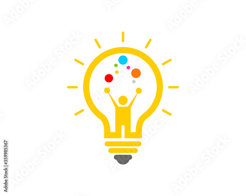 Swoosh people inside light bulb