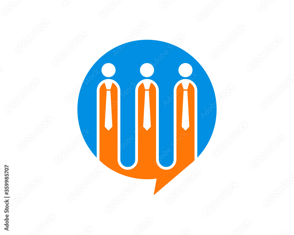 Obraz premium Job Communication with bubble chat shape