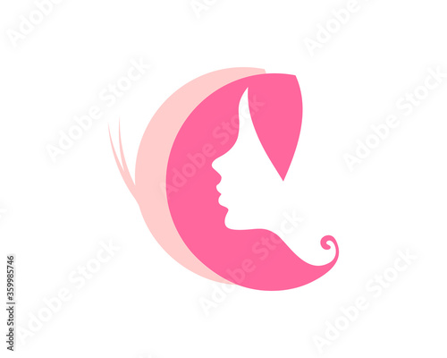 Butterfly wings with woman face inside