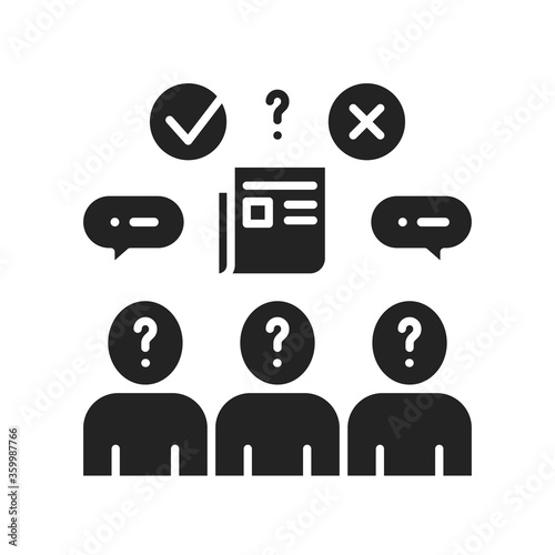 Lying black glyph icon. Verbal bullying. Harassment, social abuse and violence. Sign for web page, mobile app, button, logo