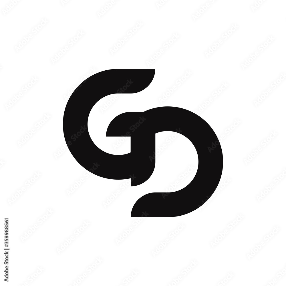 GD Letter Logo Design With Simple style GD Letter Logo Design With Simple style