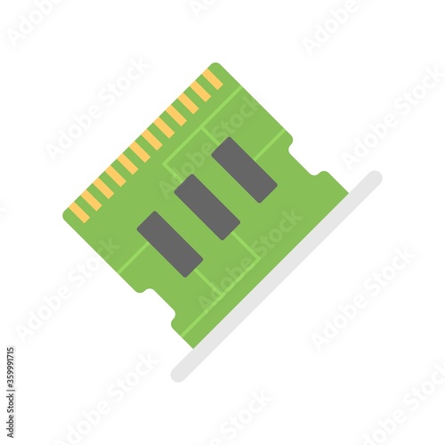 PC hardware parts icon. Sound card or network card symbol.