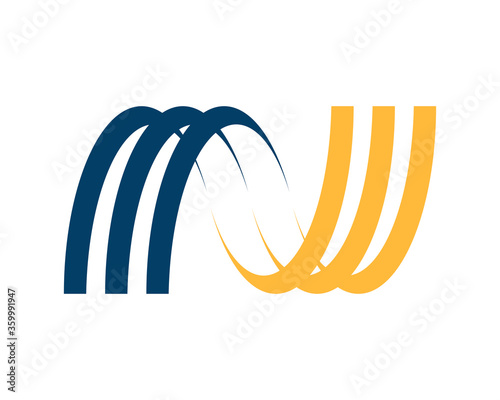 Abstract swoosh in two color
