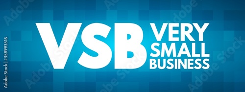 VSB - Very Small Business acronym, business concept background