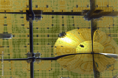 3D render. 3d illustration. Three-dimensional texture. Pattern.