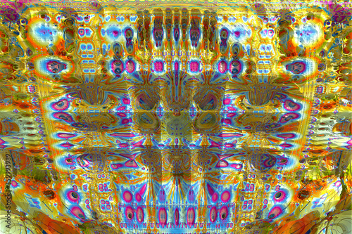 3D render. 3d illustration. Three-dimensional texture. Pattern.