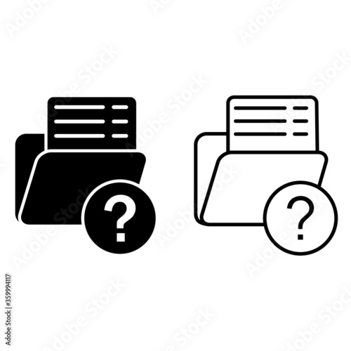 faq folder icon vector set. information illustration sign collection. data symbol. ask logo.