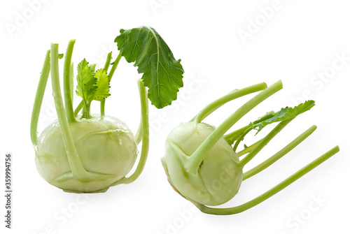 Fotografie Kohlrabi vegetable isolated