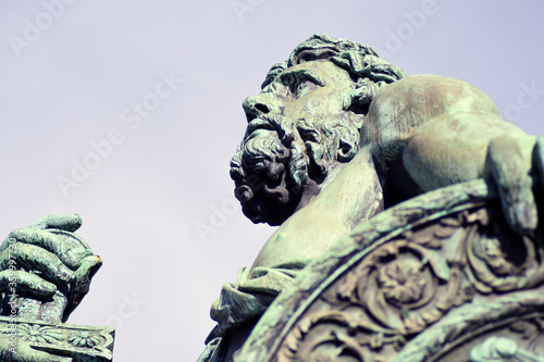 Monument to Minin and Pozharsky on the Red Square, Moscow, Russia.	 photo