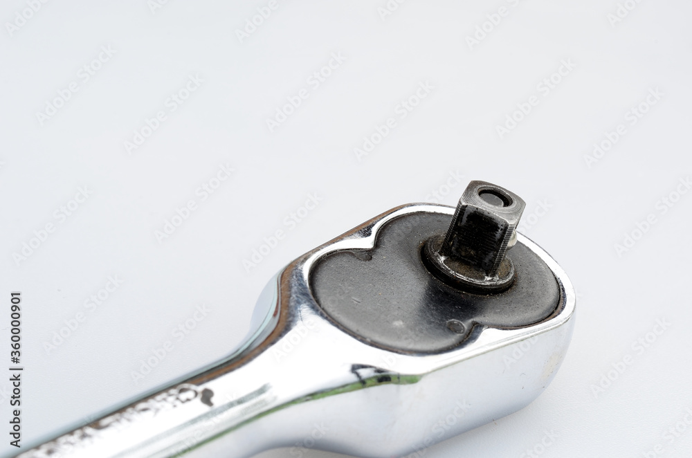 socket wrench, ratchet isolated on white background socket wrench, ratchet isolated on white background