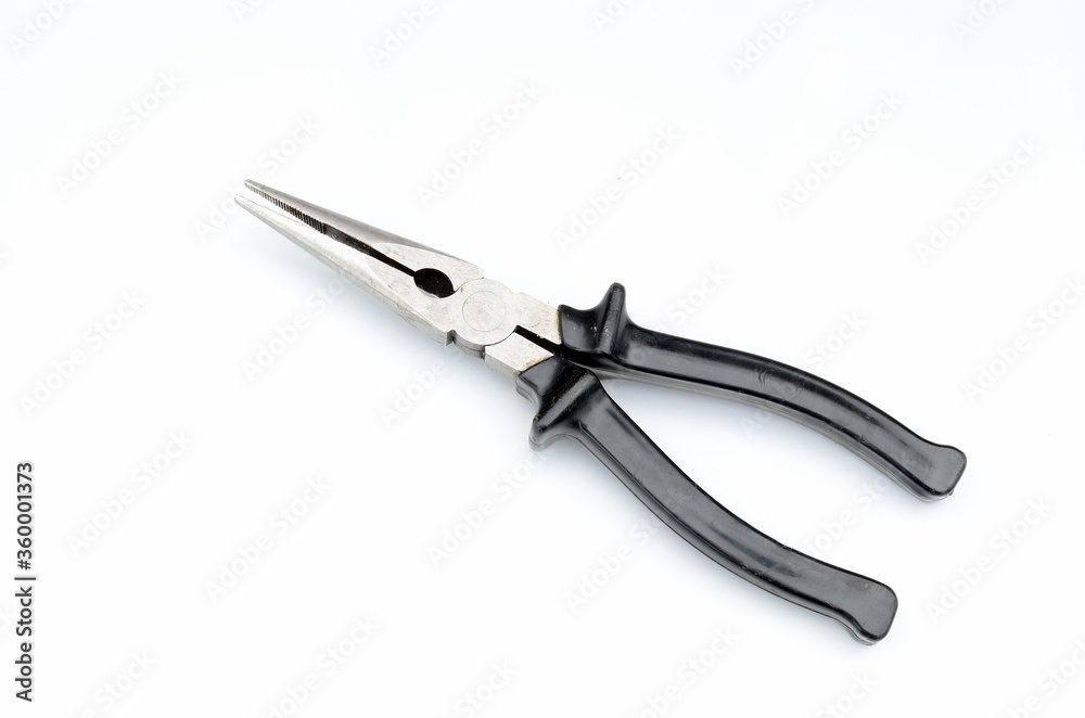 Needle-nose plier isolated on white background Needle-nose plier isolated on white background