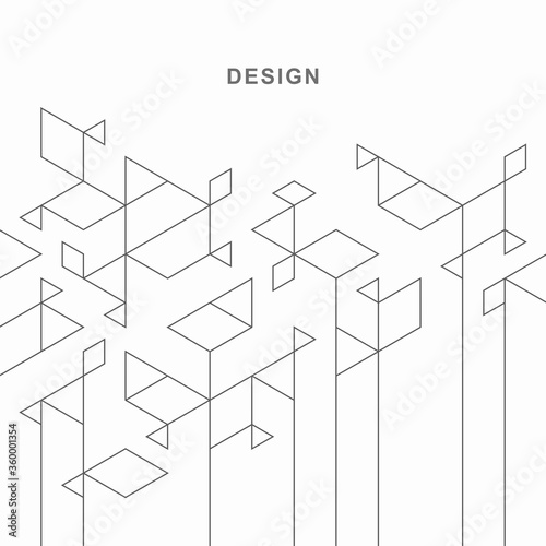 Abstract geometric technological background. Vector creative design.