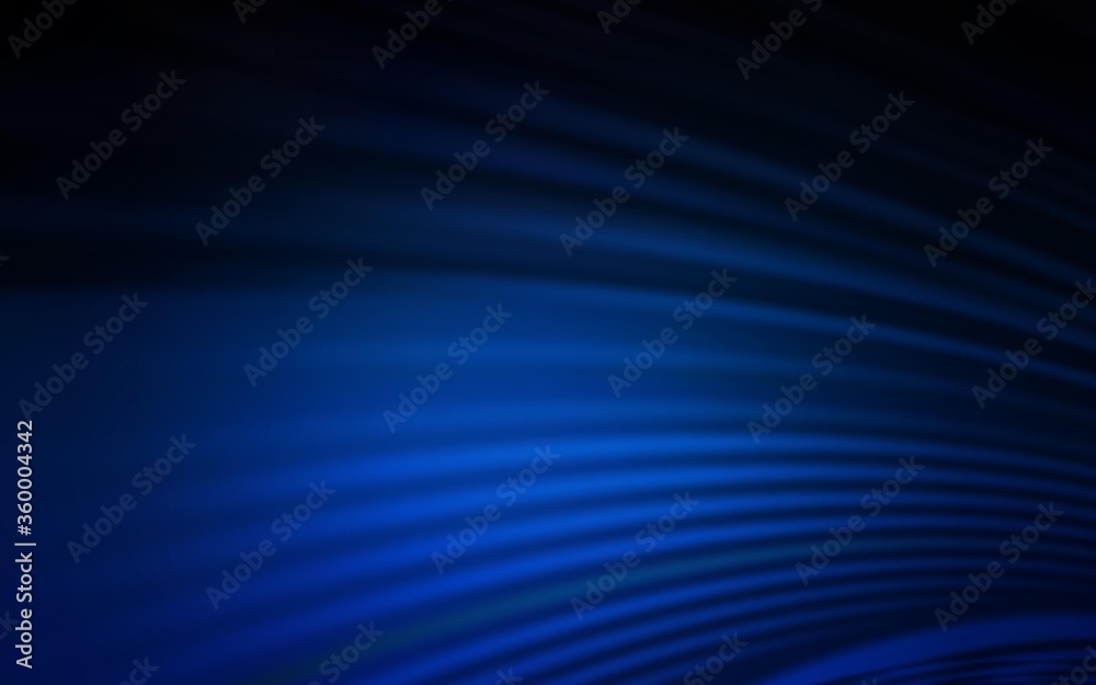 Obraz premium Dark BLUE vector background with wry lines. An elegant bright illustration with gradient. Abstract style for your business design.
