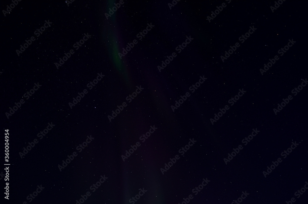 aurora borealis on autumn night sky
