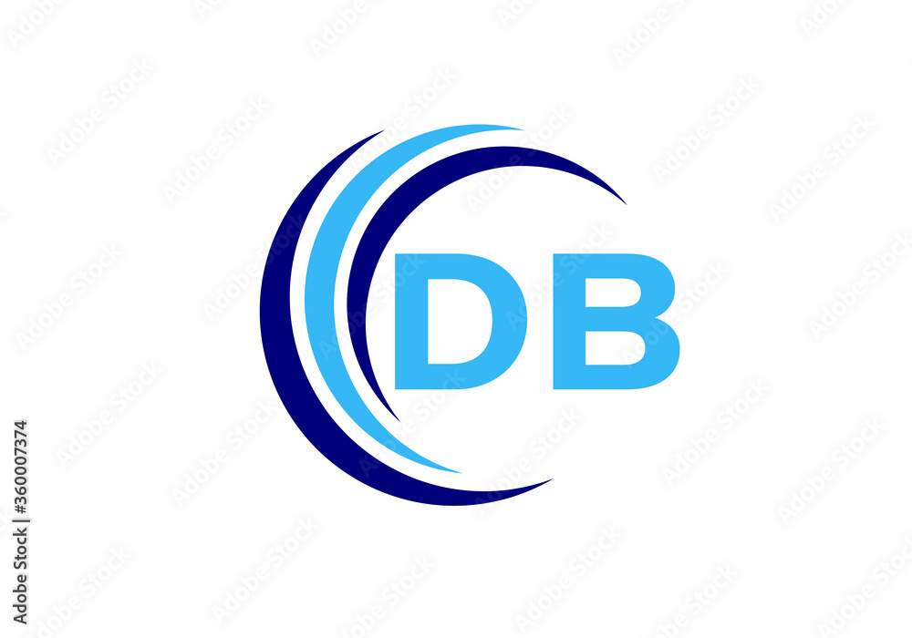 Initial Monogram Letter D B Logo Design Vector Template. D B Letter Logo Design Initial Monogram Letter D B Logo Design Vector Template. D B Letter Logo Design