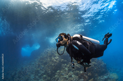 Scuba Girl Swimming