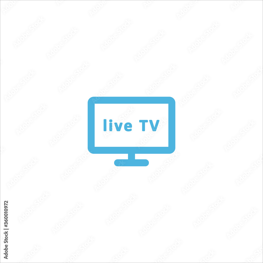 live TV icon flat vector logo design trendy live TV icon flat vector logo design trendy