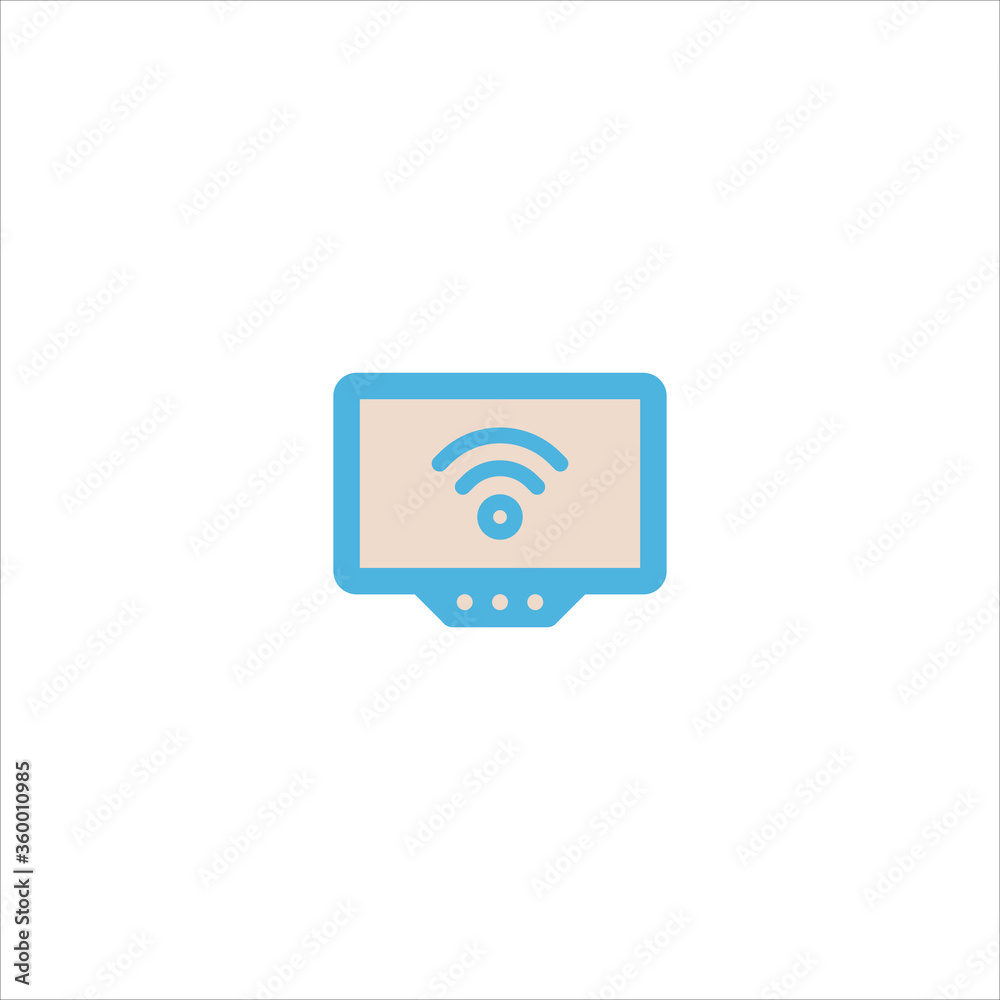 smart TV icon flat vector logo design trendy smart TV icon flat vector logo design trendy