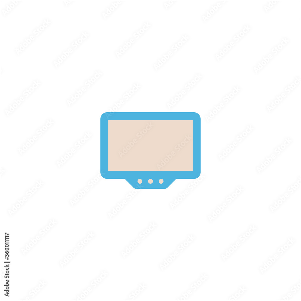 LED TV display monitor icon flat vector logo design trendy LED TV display monitor icon flat vector logo design trendy
