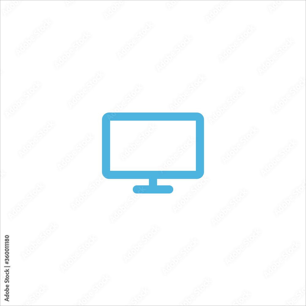 LED TV display monitor icon flat vector logo design trendy LED TV display monitor icon flat vector logo design trendy