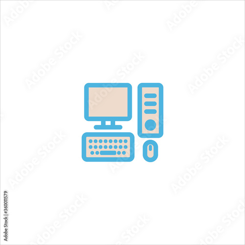 computer icon flat vector logo design trendy