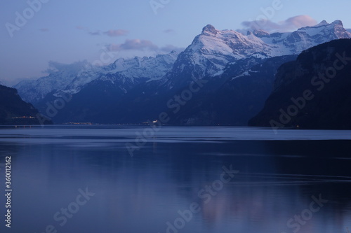 Evening in Lake Brunnen Switzerland © organpipecoral