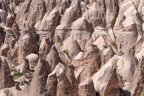 Fairy chimneys in Cappadocia. arid lands