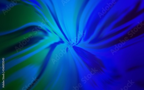 Dark BLUE vector layout with bent lines. A circumflex abstract illustration with gradient. A completely new template for your design.