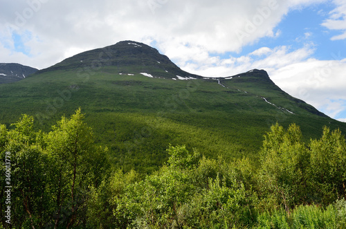 deep panoramic arctic summer mountain and wilderness landscape