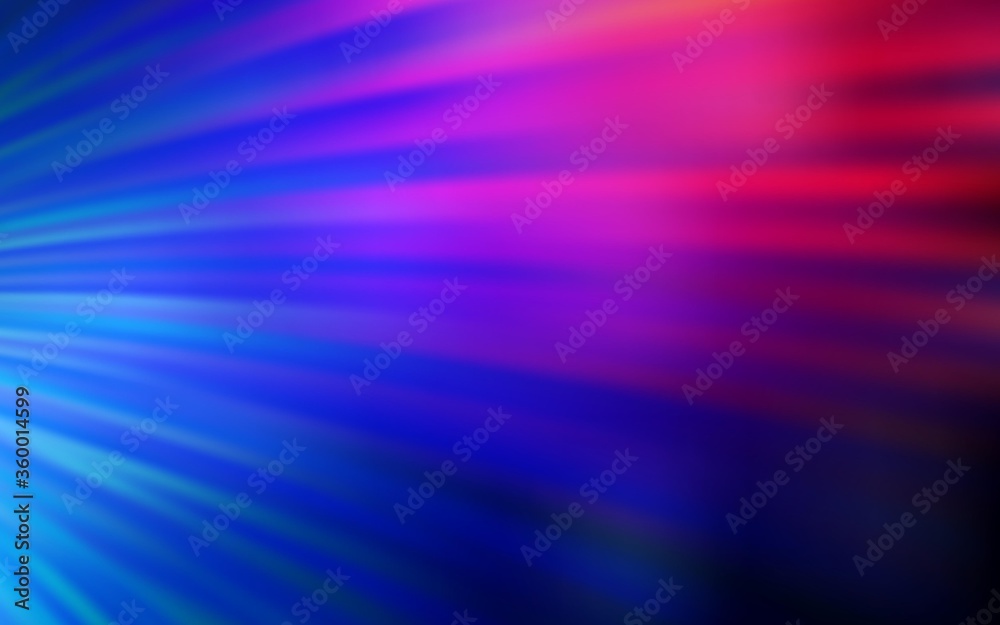 Dark Blue, Red vector background with curved lines. Colorful abstract illustration with gradient lines. Brand new design for your ads, poster, banner.