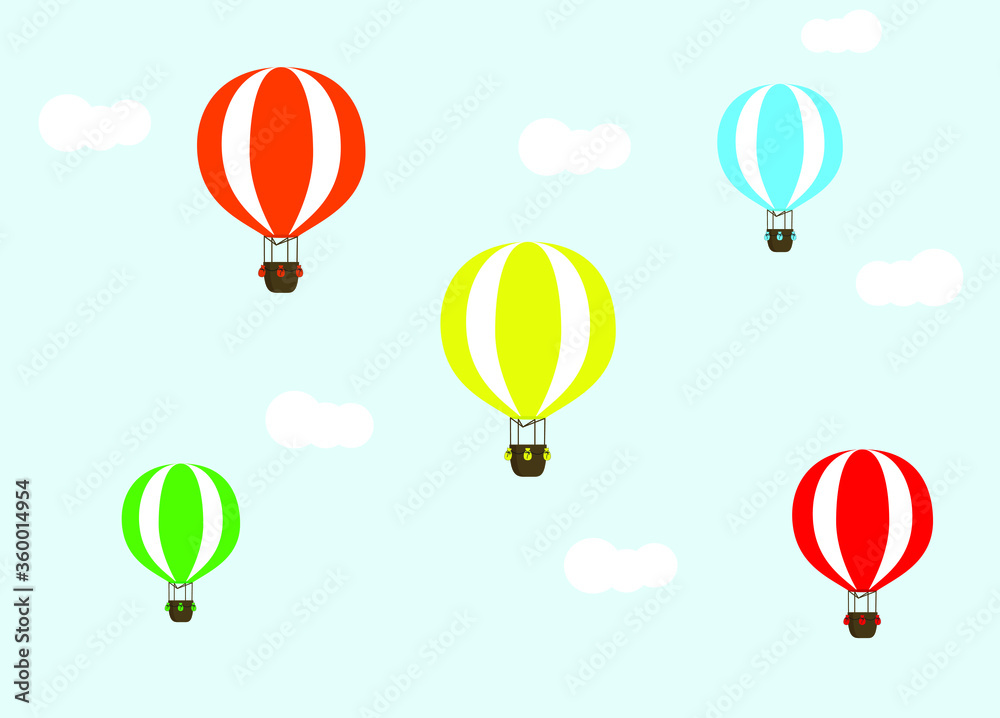 Naklejka premium hot air balloons