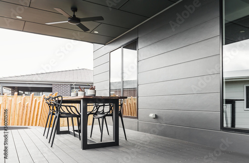 Home outdoor entertaining deck