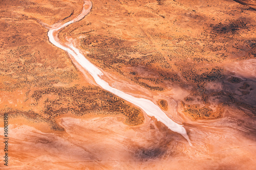 white channel in desert photo
