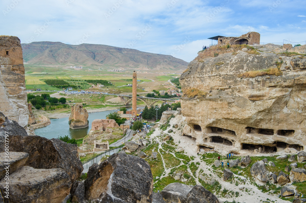 
historic Hasankeyf walls, ancient caves and creeks await protection by unesco. habitat