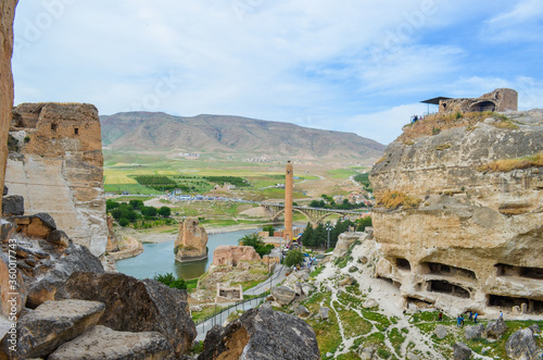 
historic Hasankeyf walls, ancient caves and creeks await protection by unesco. habitat photo