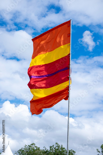 Flags at a music festival