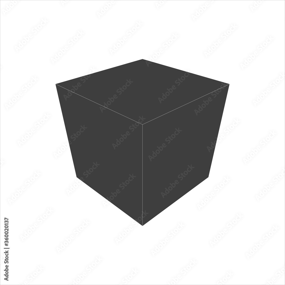 cube icon vector on white background. EPS10 cube icon vector on white background. EPS10