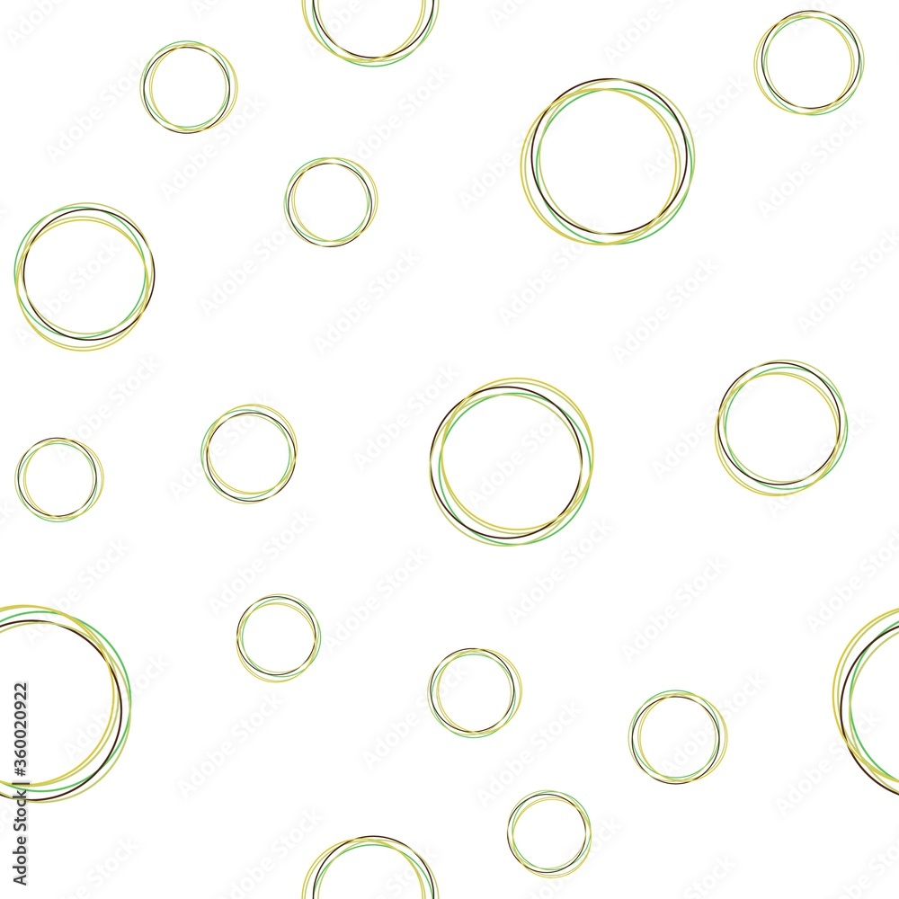 Light Green, Yellow vector seamless layout with circle shapes. Modern abstract illustration with colorful water drops. Pattern for trendy fabric, wallpapers. Light Green, Yellow vector seamless layout with circle shapes. Modern abstract illustration with colorful water drops. Pattern for trendy fabric, wallpapers.