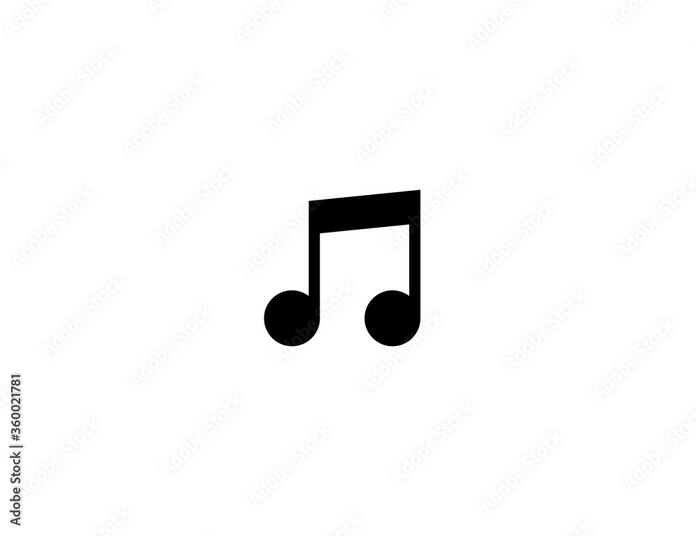 Musical Note vector flat icon. Isolated musical note emoji illustration symbol Stock Vector